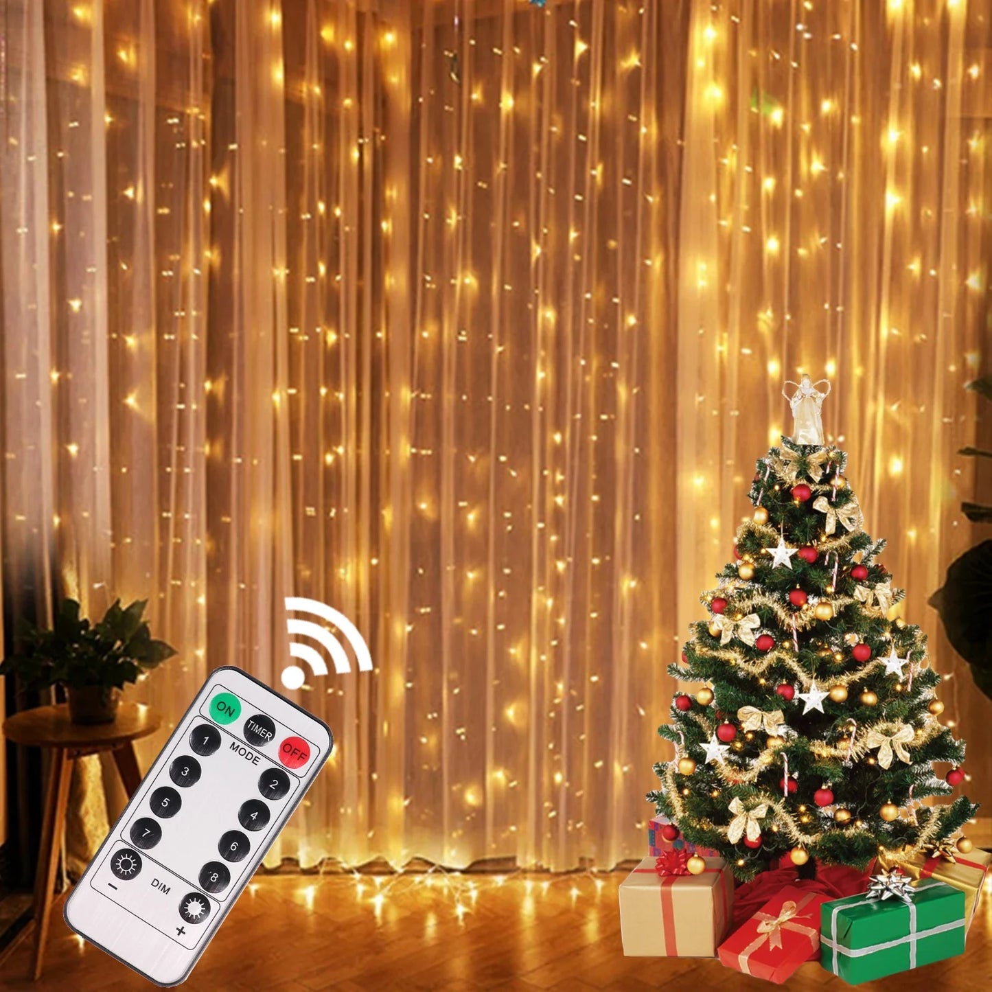 Christmas Lights Curtain Garland Merry Christmas Decorations for Home Christmas Ornaments Xmas Gifts Navidad 2022 New Year Decor