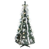 Elevate Your Holiday Spirit with Our 6ft Foldable Pre-Decorated Christmas Tree - Customizable, Portable, and Safety Certified!