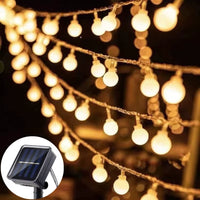 5M 7M 12M LED Light String Solar Fairy Ball Light Festive Light Garland Christmas Wedding Outdoor Garden Ramadan Decoration 2025
