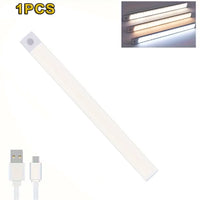 Illuminate Your Space with 1-4 PCS Wireless Rechargeable LED Motion Sensor Cabinet Lights - Perfect for Closets, Kitchens, Wardrobes, and Stairs!