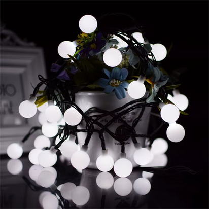 5M 7M 12M LED Light String Solar Fairy Ball Light Festive Light Garland Christmas Wedding Outdoor Garden Ramadan Decoration 2025