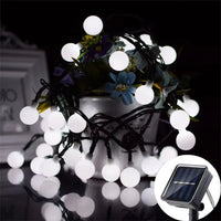 5M 7M 12M LED Light String Solar Fairy Ball Light Festive Light Garland Christmas Wedding Outdoor Garden Ramadan Decoration 2025
