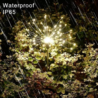 Outdoor LED Solar Fireworks Lights 90/120/150 Leds Waterproof String Fairy Light for Garden Home Christmas Decoration(1/2Pcs)