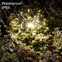 Outdoor LED Solar Fireworks Lights 90/120/150 Leds Waterproof String Fairy Light for Garden Home Christmas Decoration(1/2Pcs)
