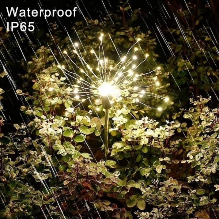 Outdoor LED Solar Fireworks Lights 90/120/150 Leds Waterproof String Fairy Light for Garden Home Christmas Decoration(1/2Pcs)