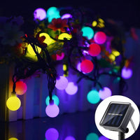 5M 7M 12M LED Light String Solar Fairy Ball Light Festive Light Garland Christmas Wedding Outdoor Garden Ramadan Decoration 2025